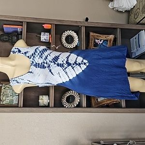 Tie dye high low dress